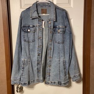 Long denim jacket